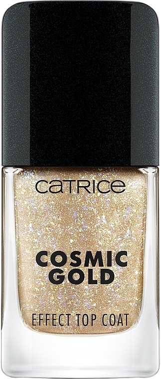 Decklack für Nägel mit kosmischem Goldeffekt - Catrice Cosmic Gold Effect Celestial Light Top Coat  — Bild N2