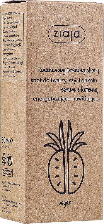 Feuchtigkeitsspendendes und energiespendendes Serum für Gesicht, Hals und Dekolleté - Ziaja Ananas Serum  — Bild N2