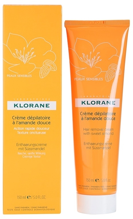 Enthaarungscreme mit Süßmandel für empfindliche Haut - Klorane Hair Removal Cream — Bild N1