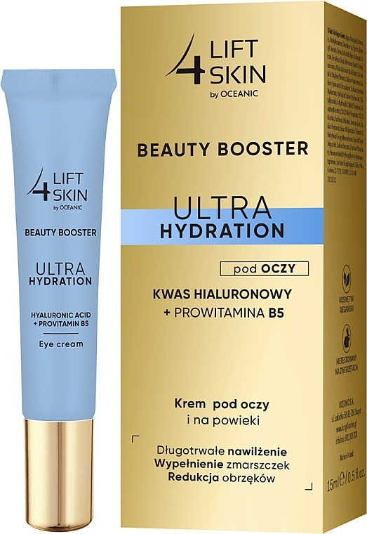 Augencreme - Lift 4 Skin Beauty Booster Ultra Hydration Hyaluronic Acid + Provitamin B5 — Bild N1