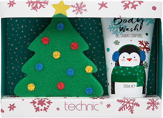 Körperpflegeset - Technic Cosmetics Christmas Tree Sponge Set  — Bild N1