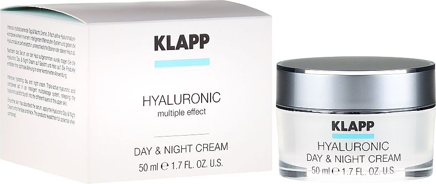 Intensiv hydratisierende Gesichtscreme für Tag und Nacht mit Hyaluronsäure - Klapp Hyaluronic Day & Night Cream — Bild N1