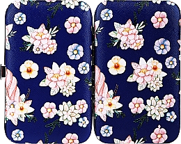 Maniküre-Set 2429 blau mit Blumen - Donegal Manicure Set — Bild N2