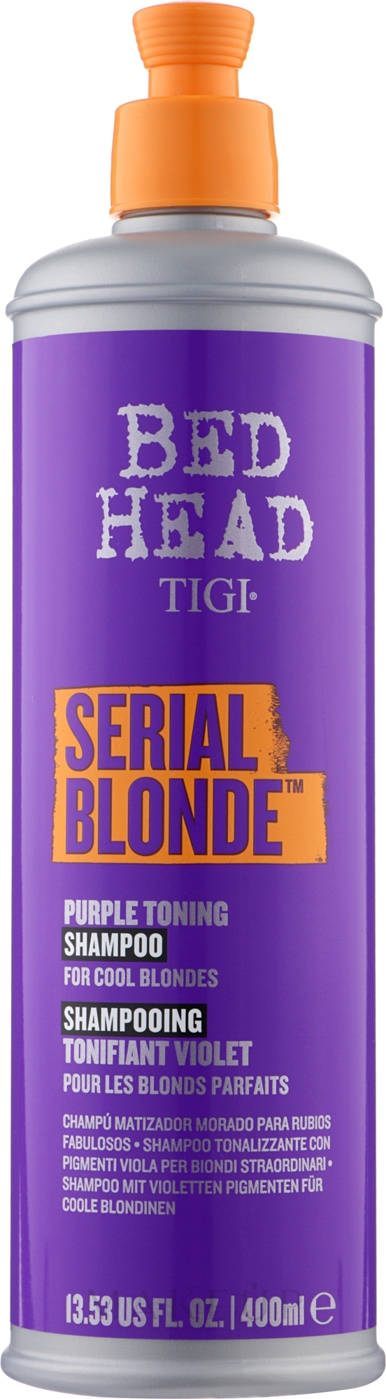 Shampoo mit violetten Pigmenten für kühle Blondtöne - Tigi Bed Head Serial Blonde Purple Toning Shampoo — Bild 400 ml