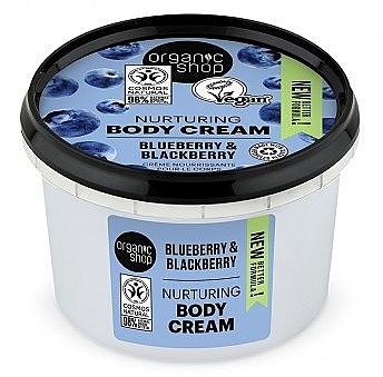 Körpercreme mit Heidelbeere und Brombeere - Organic Shop Nurturing Body Cream Blueberry & Blackberry — Bild N1