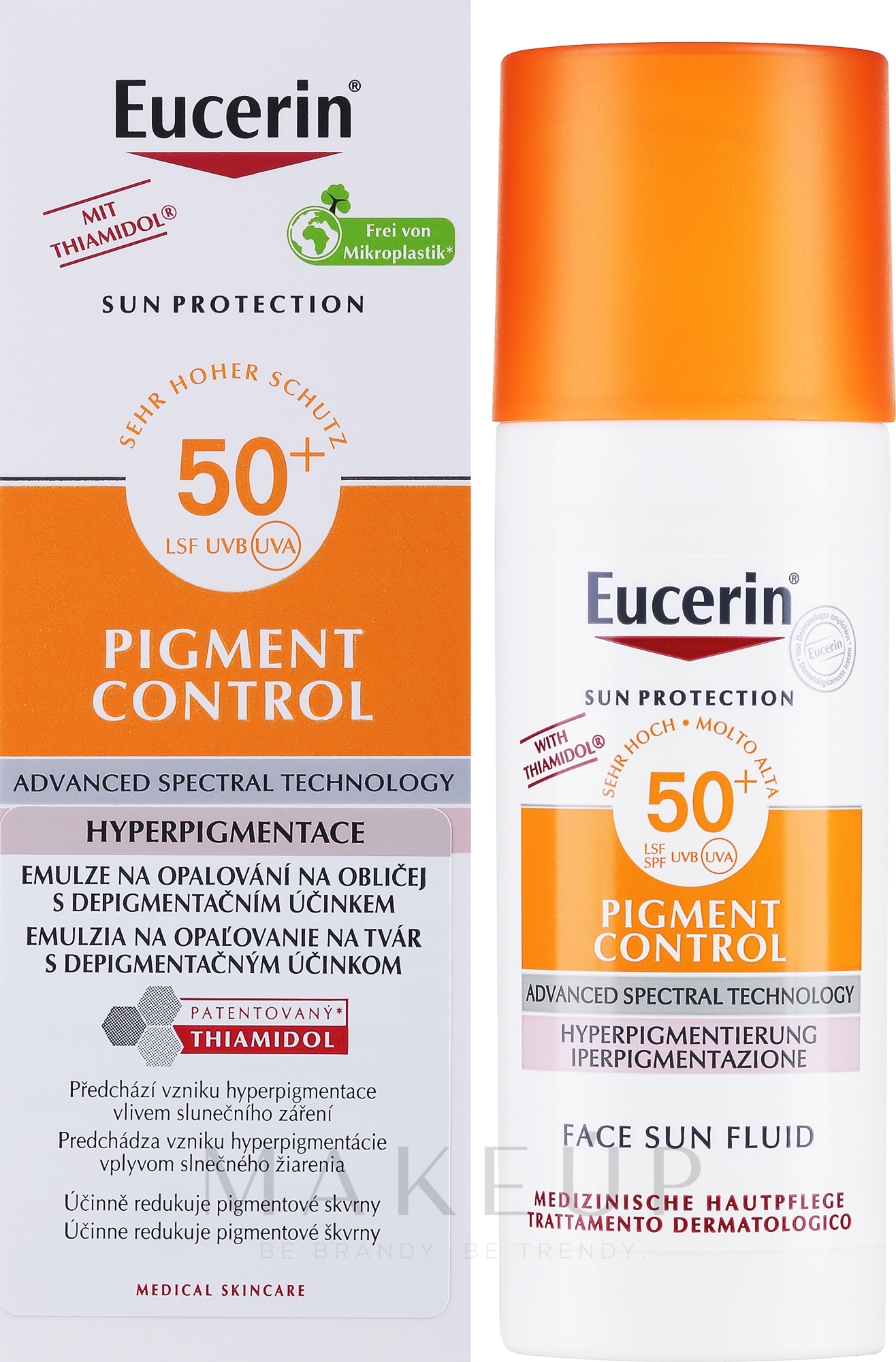 Sonnenschutzfluid für das Gesicht gegen Pigmentflecken SPF 50+ - Eucerin Sun Protection Pigment Control SPF50+ — Bild 50 ml