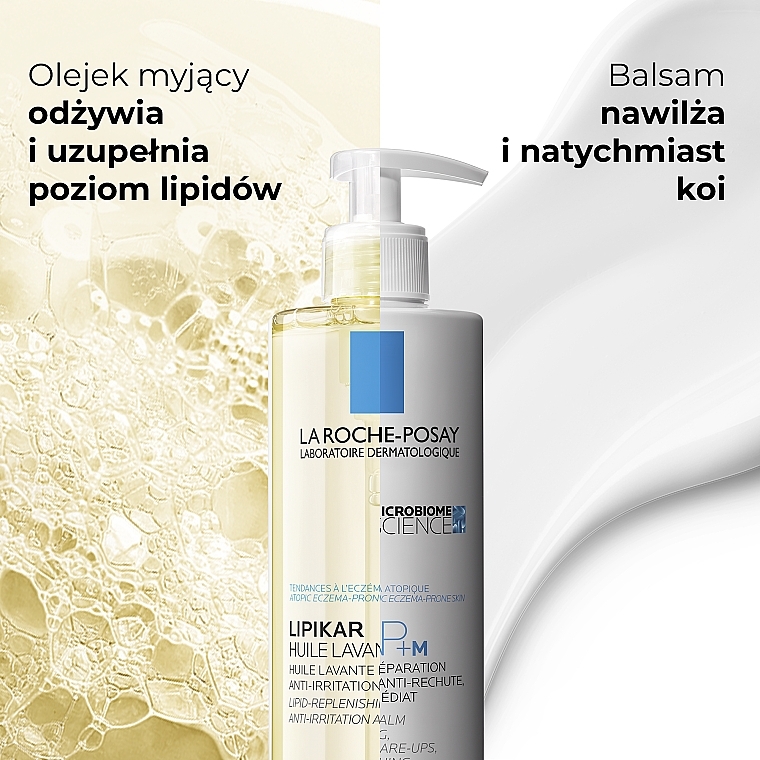 La Roche-Posay Lipikar (Reinigungsöl 400 ml + Körperbalsam 400 ml) - Set für trockene Haut — Bild N4