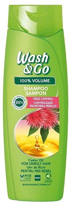 Shampoo für widerspenstiges Haar  - Wash&Go Frizz Control Castor Oil For Unruly Hair — Bild N1