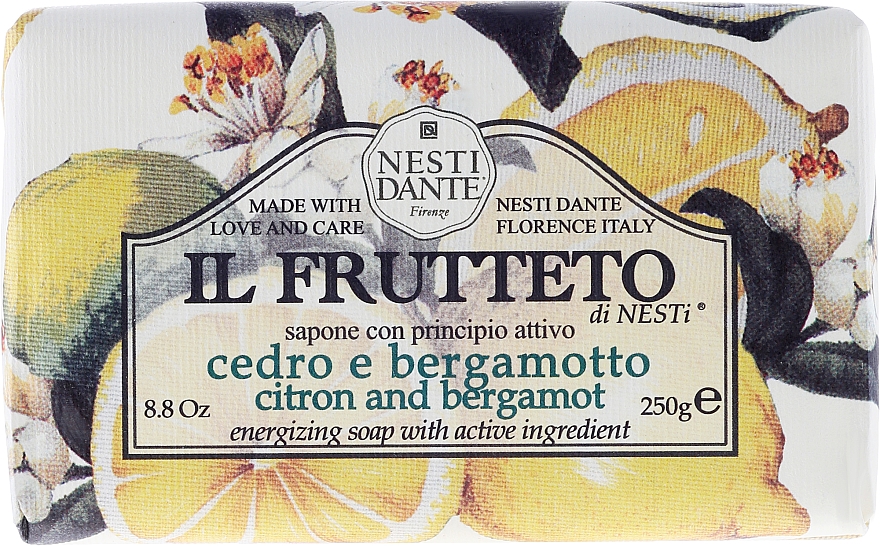 Naturseife Citrus & Bergamot - Nesti Dante Energizing & Refreshing Soap Il Frutteto Collection — Bild N1