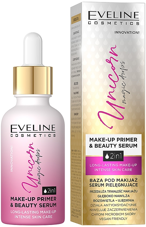Gesichtsprimer - Eveline Unicorn Magic Drops Beauty Make Up Primer & Beauty Serum — Bild N1