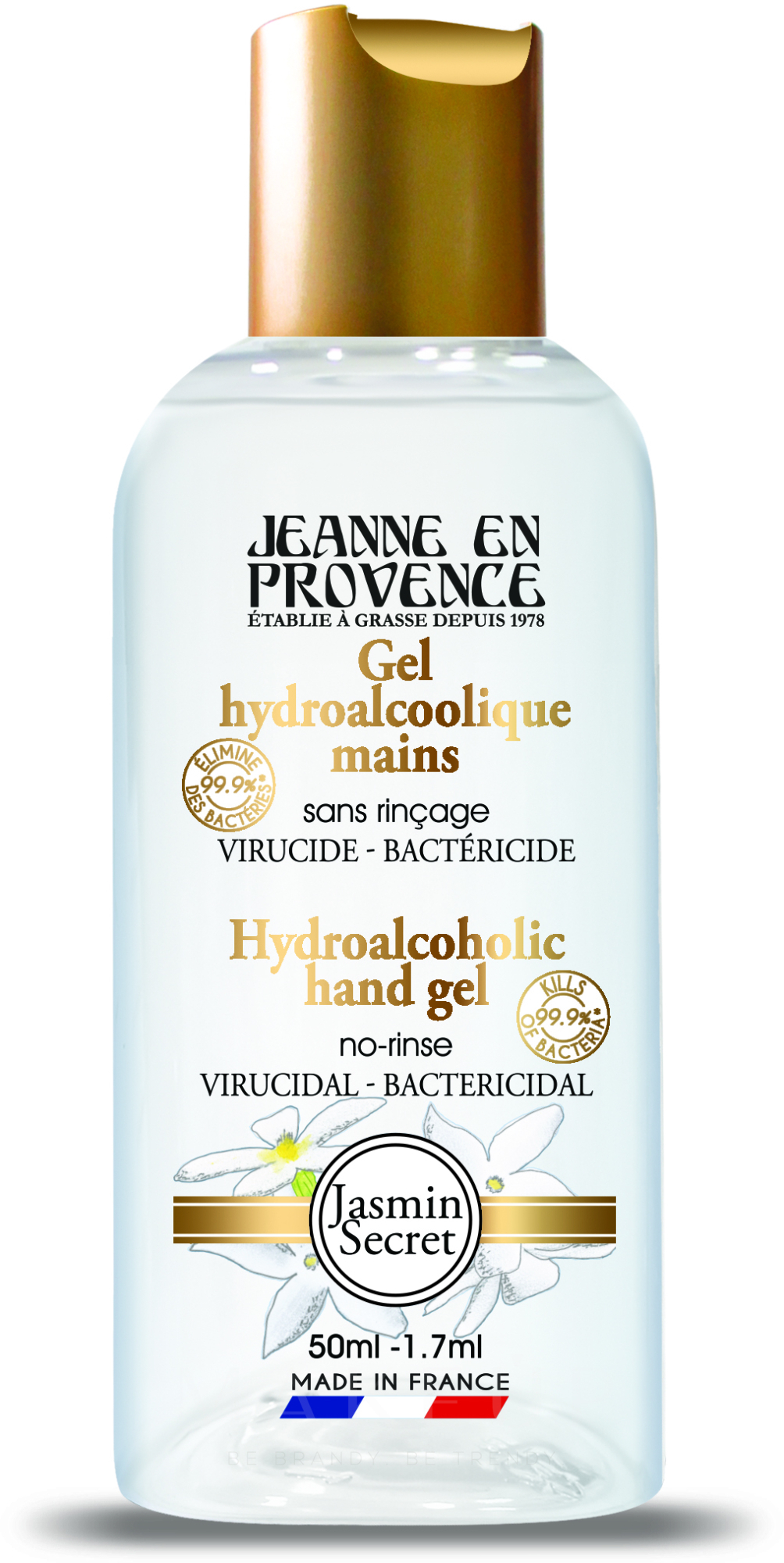 Jeanne en Provence Jasmin Secret - Hydroalkoholisches Gel für die Hände mit Jasmin Secret — Bild 50 ml
