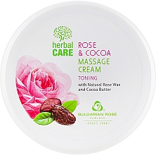Düfte, Parfümerie und Kosmetik Tonisierende Massagecreme mit Kakaobutter und Rosenwachs - Bulgarian Rose Herbal Care Rose & Cococa Massage Cream