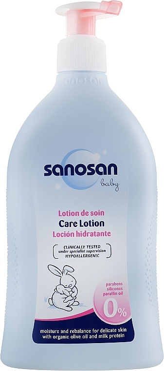 Feuchtigkeitsspendende Lotion für Babys mit Olivenöl und Milcheiweiß - Sanosan Baby Care Lotion — Bild N2