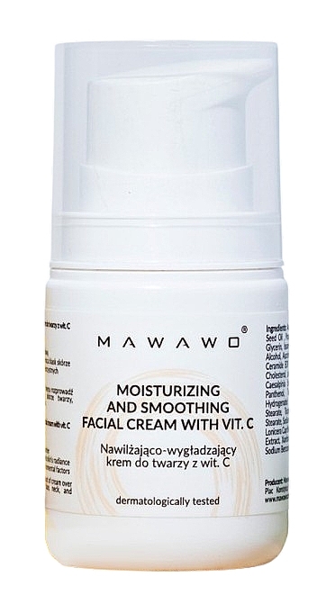 Feuchtigkeitsspendende und glättende Gesichtscreme mit Vitamin C  - Mawawo Moisturizing And Smoothing Facial Cream With Vit. C	 — Bild N1