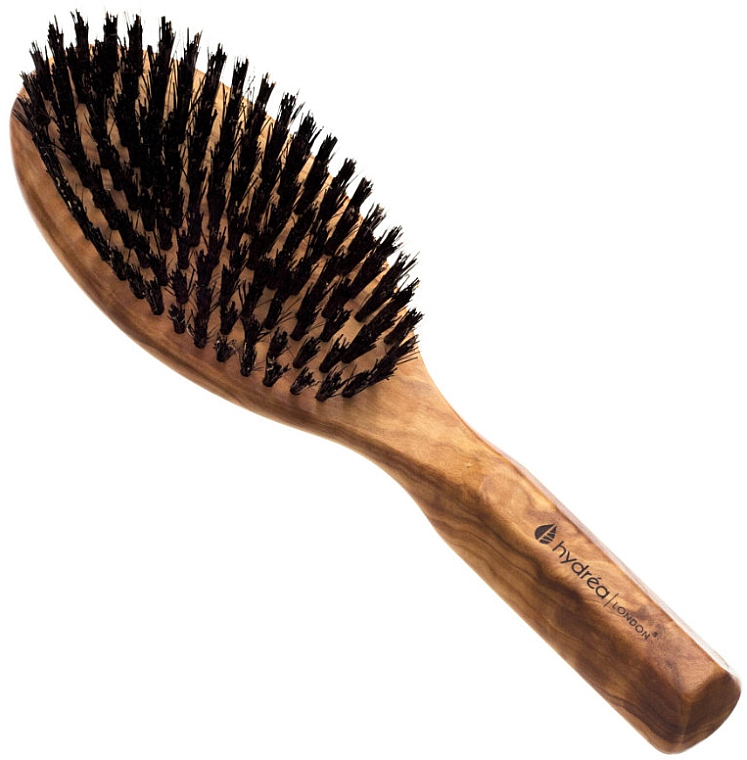 Haarstylingbürste aus Olivenholz - Hydrea London Olive Wood Styling Hair Brush Pure Boar Bristle — Bild N1