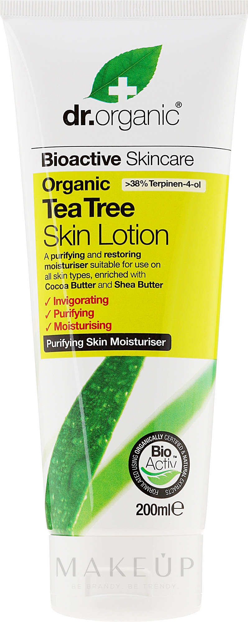 Körperreinigungslotion mit Teebaumextrakt - Dr. Organic Bioactive Tea Tree Skin Lotion — Bild 200 ml