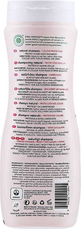 Farbschutz-Shampoo Avocadoöl & Granatapfel - Attitude Shampoo Color Protection Avocado Oil & Pomegranate — Bild N2
