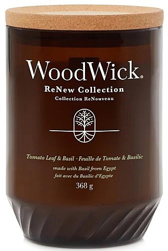 Duftkerze im Glas - Woodwick ReNew Collection Tomato Leaf & Basil Jar Candle — Bild N1