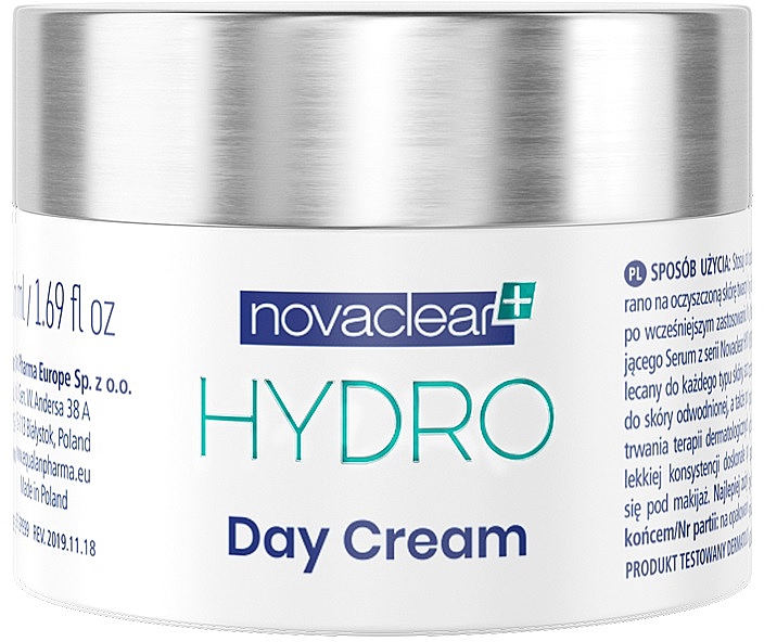 Feuchtigkeitsspendendes Tagescreme-Gel mit 10% Hyaluronsäure und Vitamin E - Novaclear Hydro Day Cream — Bild N3