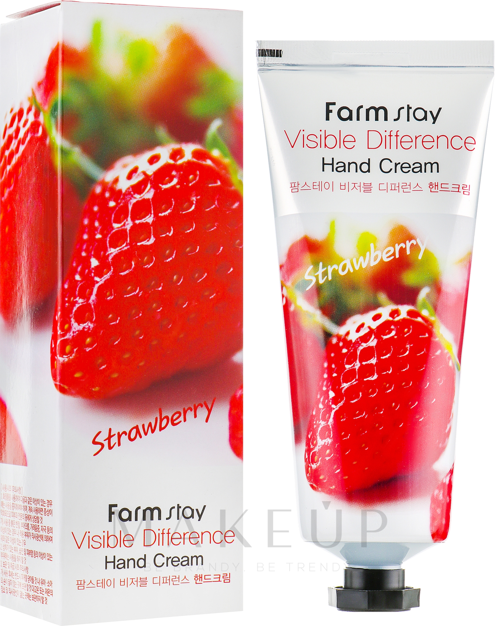 Handcreme mit Erdbeerextrakt - FarmStay Visible Difference Hand Cream Strawberry — Bild 100 g