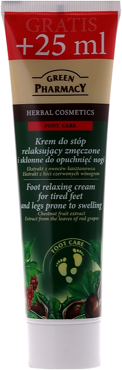 Entspannende Creme gegen müde und geschwollene Füße und Beine - Green Pharmacy — Foto N2