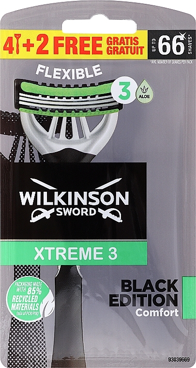 Rasierer - Wilkinson Sword Xtreme3 Black Edition 6x  — Bild N1