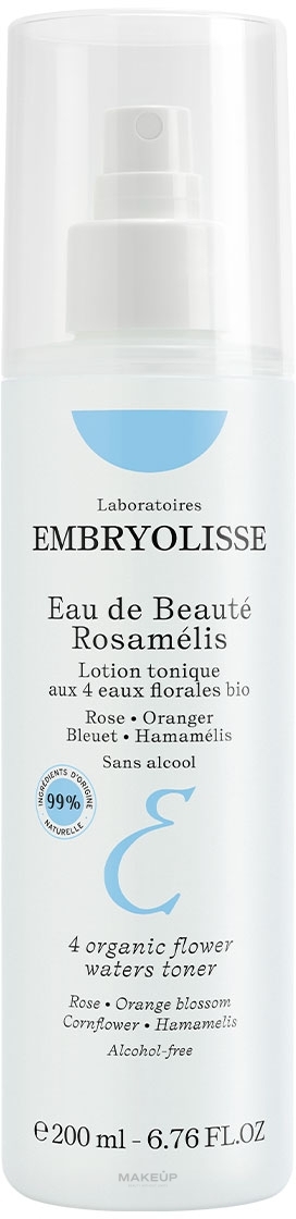 Embryolisse Eau de Beaute Rosamelis - Gesichtsreinigungstonikum mit 4 natürlichen Blütenwässern — Bild 200 ml