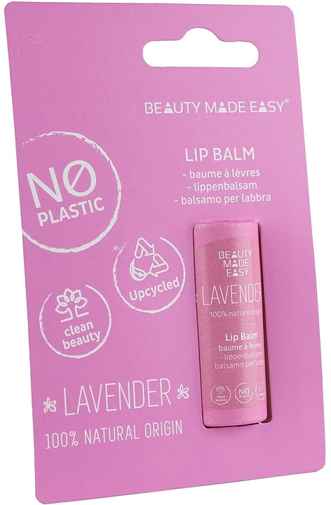 Lippenbalsam Lavendel - Beauty Made Easy Paper Tube Lip Balm Lavender — Bild N1
