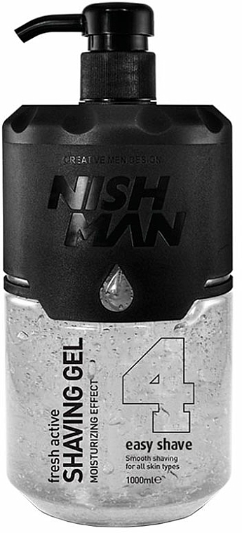 Rasiergel mit Spender №4 - Nishman Easy Shave Shaving Gel №4 Fresh Active — Bild N1