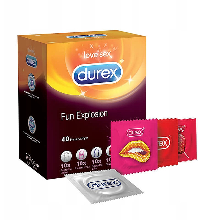 Kondom-Set - Durex Fun Explosion (Kondome 4x10 St.) — Bild N1