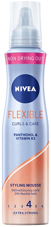 Schaumfestiger für lebendige Locken mit 24h Halt - NIVEA Flexible Curls & Care — Bild 150 ml