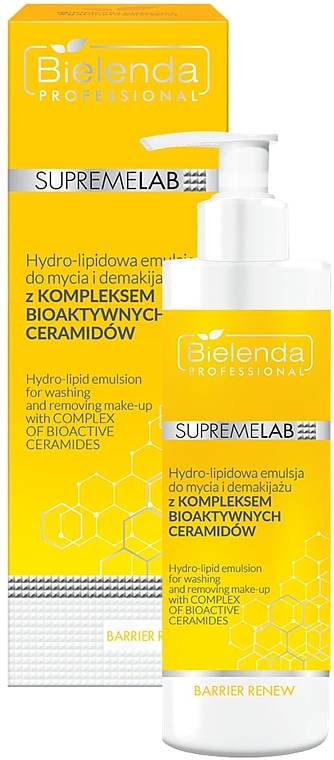 Hydrolipidemulsion zum Waschen und Abschminken - Bielenda Professional Supremelab Barrier Renew Hydro-Lipid Emulsion For Washing And Removing Make-Up — Bild N1