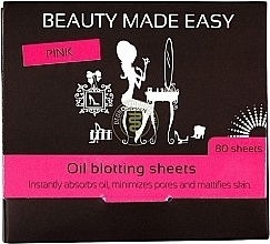 Rosafarbene mattierende Gesichtstücher - Beauty Made Easy Oil Blotting Sheets Pink — Bild N1