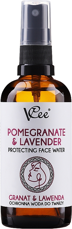 Gesichtswasser mit Granatapfel und Lavendel - VCee Pomegranate & Lavender Protection Face Water — Bild N1