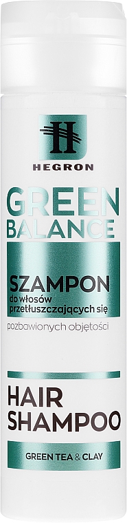 Ausgleichendes Shampoo für fettiges Haar - Hegron Green Balance Hair Shampoo