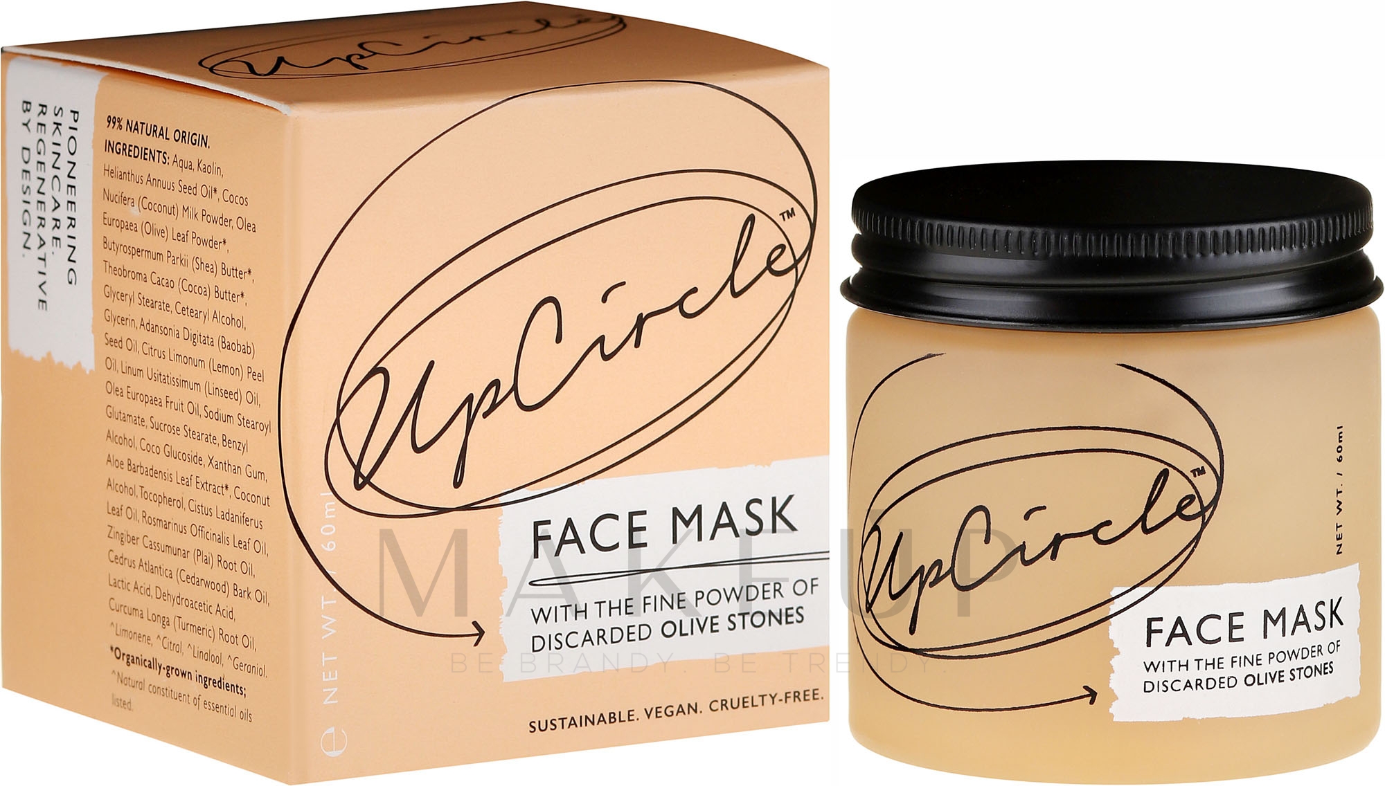 Gesichtsmaske mit Olivenpulver - UpCircle Clarifying Face Mask With Olive Powder — Bild 60 ml