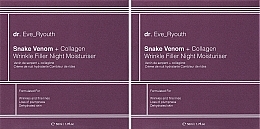 Düfte, Parfümerie und Kosmetik Nachtgesichtscreme-Set - Dr. Eve_Ryouth Snake Venom + Collagen Wrinkle Filler Night Moisturiser 