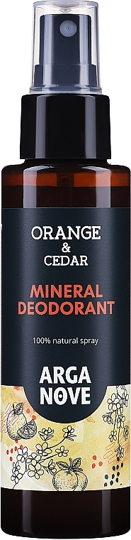 Mineralisches Deospray mit Zeder und Orange - Arganove Natural Alum Cedar And Orange — Bild N1