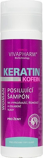 Keratin-Haarbalsam mit Koffein - Vivaco Vivapharm Keratin & Caffeine Regenerating Hair Conditioner — Bild N1