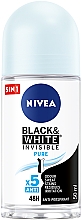 Deo Roll-on Antitranspirant - NIVEA Black & White Invisible Female Deodorant Pure Roll-On — Bild N1
