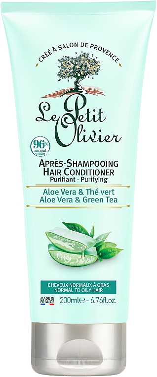 Conditioner für normales bis fettiges Haar mit Aloe Vera und grünem Tee - Le Petit Olivier Aloe Vera & Green Tea — Bild N1