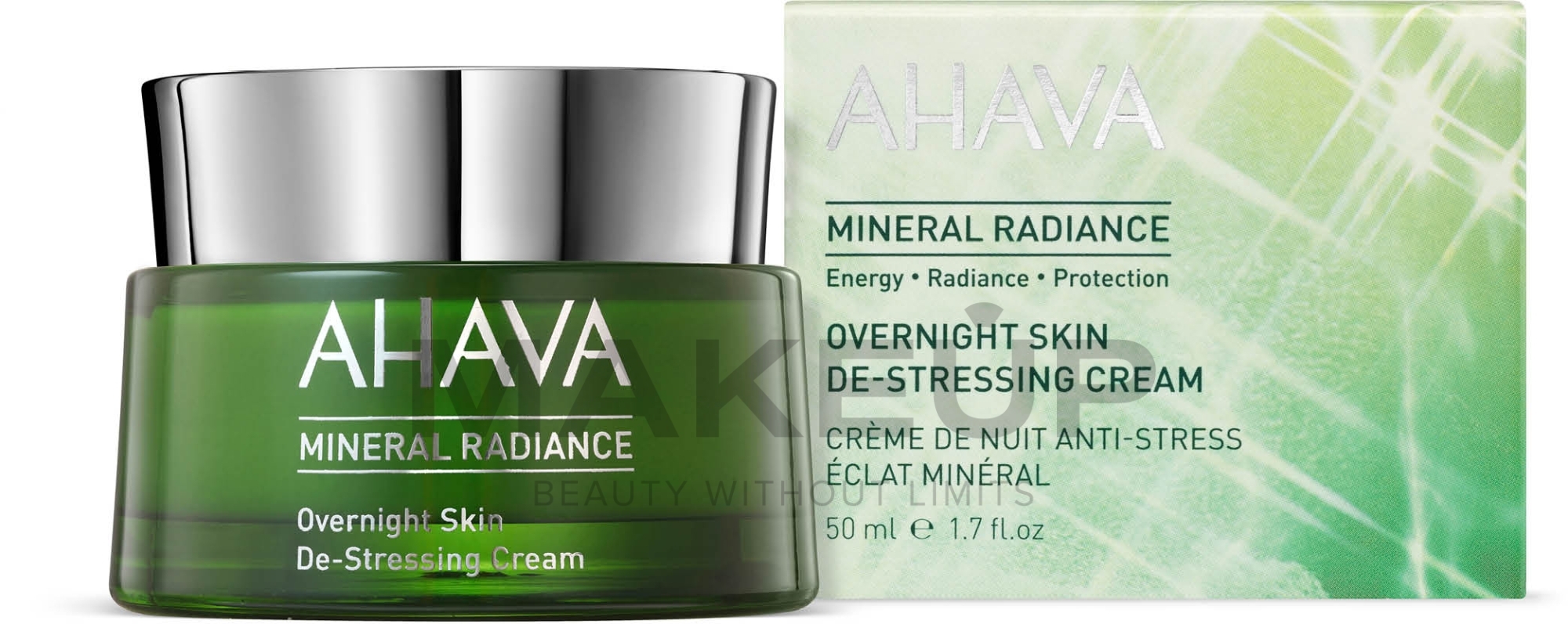 Nährende und beruhigende Anti-Aging Nachtcreme - Ahava Mineral Radiance Overnight De-Stressing Cream — Bild 50 ml