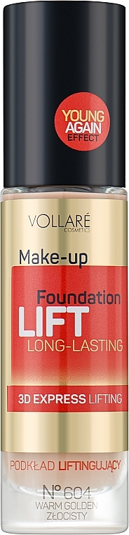 Lifting-Foundation mit Peptiden - Vollare Cosmetics Make Up Foundation Lift 3D Long-Lasting — Bild N1