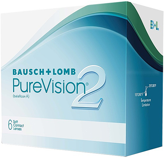Kontaktlinsen Krümmung 8.6 mm 6 St. - Bausch & Lomb PureVision 2 — Bild N1