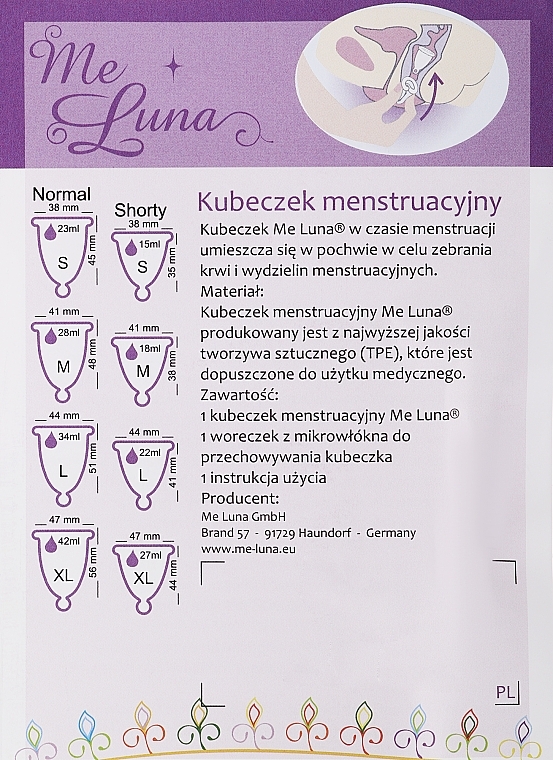 Menstruationstasse Größe XL violett - MeLuna Sport Shorty Menstrual Cup Stem — Bild N4