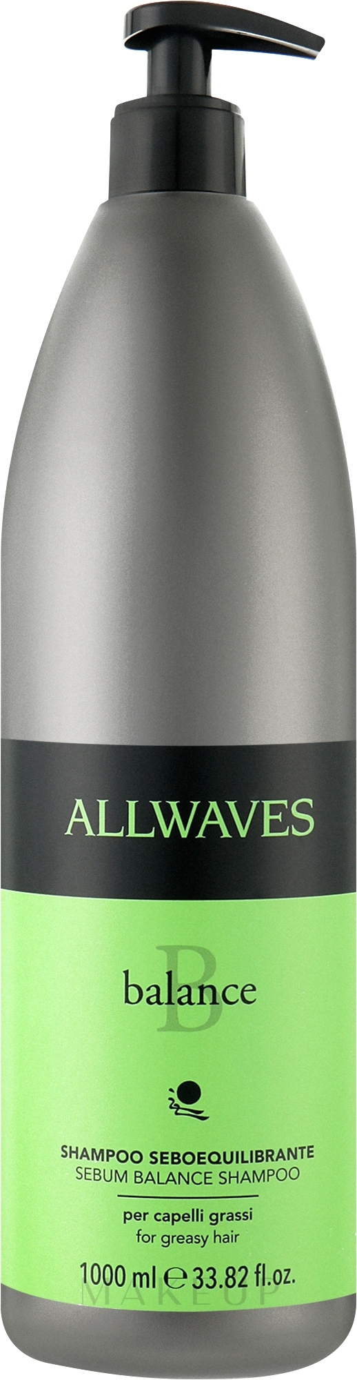 Regulierendes Shampoo für fettiges Haar mit Brennnesselextrakt - Allwaves Balance Sebum Balancing Shampoo — Bild 1000 ml