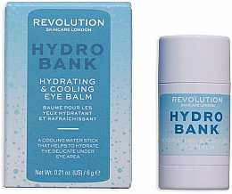 Feuchtigkeitsspendender Augenbalsam mit Hyaluronsäure und Glycerin - Revolution Skincare Hydro Bank Hydrating & Cooling Eye Balm — Bild N1