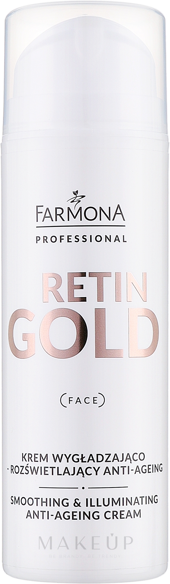 Anti-Aging glättende und aufhellende Gesichtscreme - Farmona Professional Retin Gold Smoothing & Illuminating Anti-Ageing Cream — Bild 150 ml
