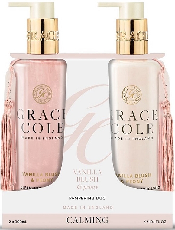 Set - Grace Cole Vanilla Blush & Peony Hand Care Duo (h/wash/300ml + h/lot/300ml) — Bild N1