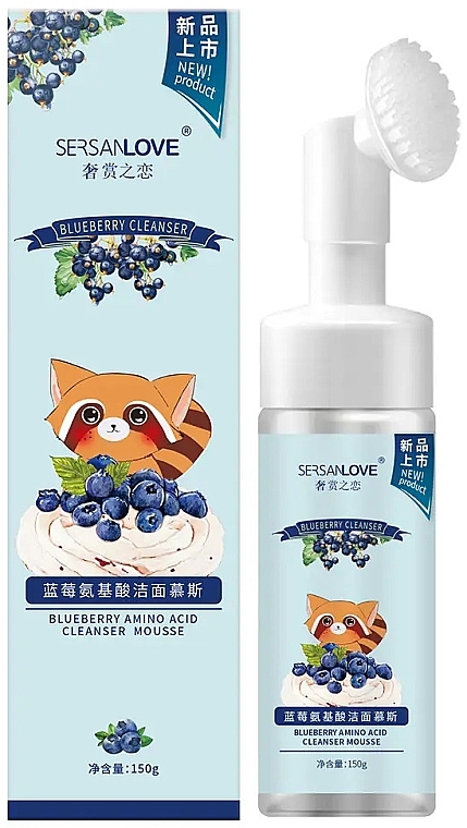 Schaum-Mousse zum Waschen mit Heidelbeerextrakt - Sersanlove Blueberry Amino Acid Cleanser Mousse — Bild N1